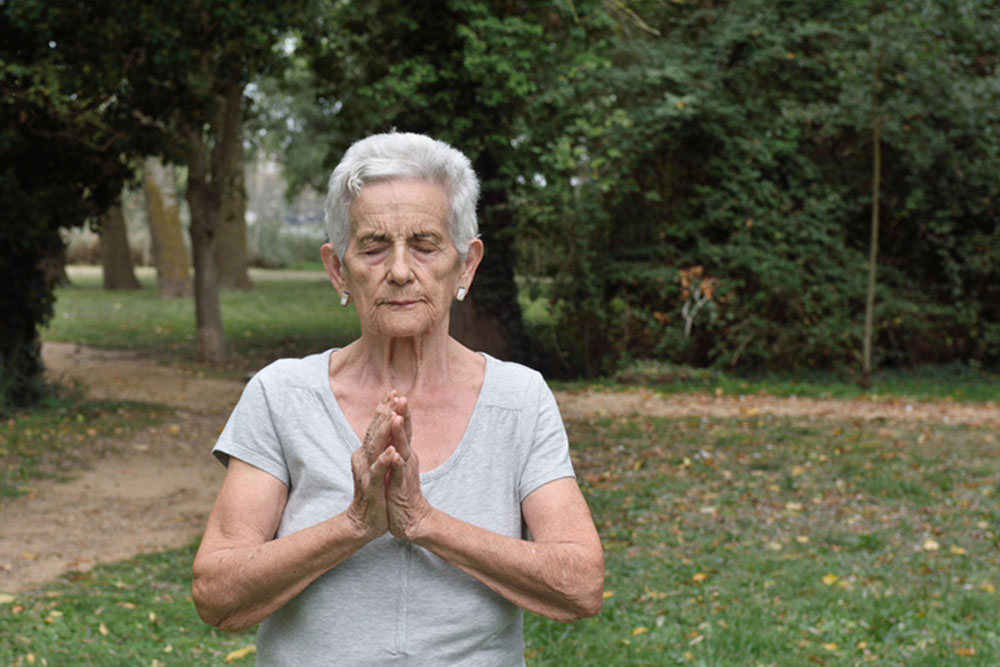 Senior Meditating