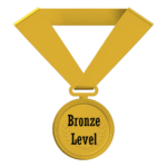 bronze medal with text bronze level credential medal