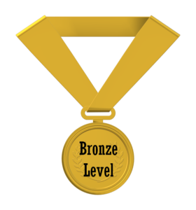 bronze medal with text bronze level credential medal