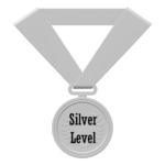 silver medal with text silver level credential medal