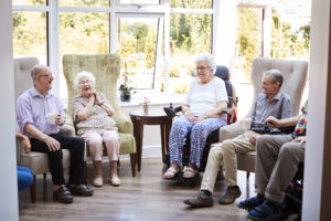 residents sitting in chairs